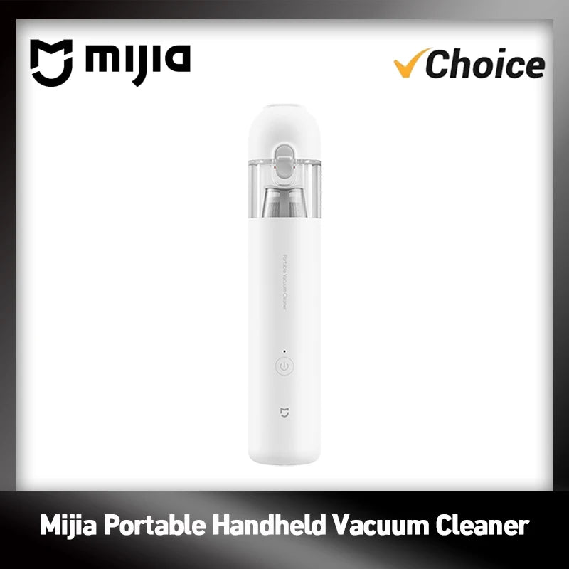 Original MIJIA Portable Handheld Vacuum Cleaner 13000Pa 88000rpm 500g Wireless 30Min HEPA Car Home Mini White Dust Cup One-Touch Beauty World Shop
