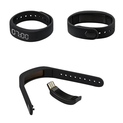 LED Digital Smart Wristbands Waterproof Smart Clock Smartband With Running Pedometer Monitor Smart Band Vibration Alarm Reminder Beauty World Shop
