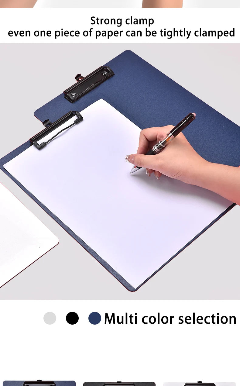 A4 File Folder Clipboard Writing Pad Memo Clip Board Clips Test Paper Storage Organizer School Supplies Office Stationary Beauty World Shop