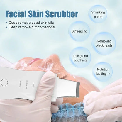 Deep Vibrate Skin Scrubber Facial Cleaner Shovel Spatula Not Ultrasonic Face ScrubberPeeling Blackhead Remover Facial Ma ssager Beauty World Shop