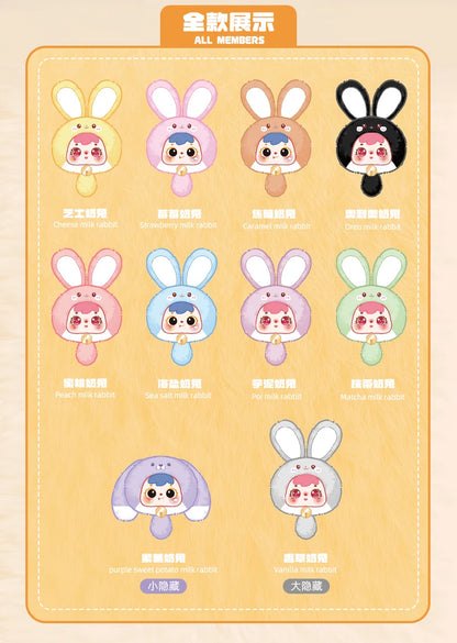 Samuel Mini Wealth Rabbit Blind Box Series Plush Toys Kawaii Backpack Doll Pendant Desktop Ornament Mystery Box Peripheral Gifts Beauty World Shop