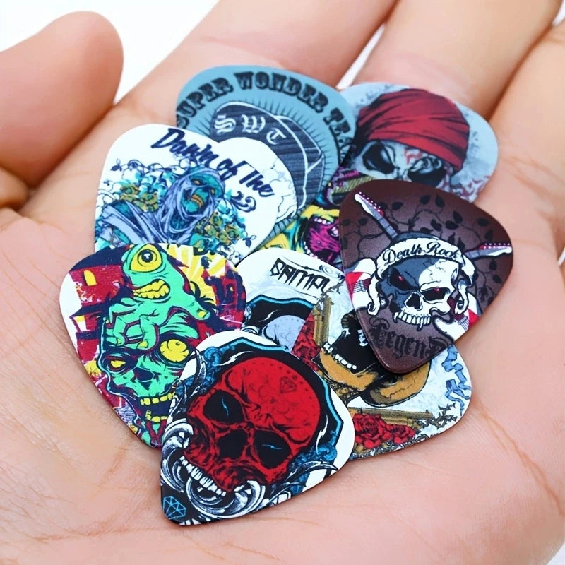 0.46/0.71/1.0mm 50pcs guitar paddle Acoustic guitar Picks ukulele Musical instrument accessories cartoon style pick with box Beauty World Shop