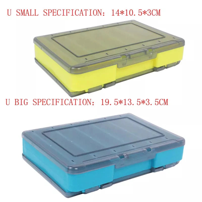 Shrimp Fishing Box Fishing Accessories Box Squid Jig Box Tackle Double Side Folio U Size Wooden Plastic Case for Fish Beauty World Shop