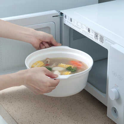 Microwave Oven Special Box Heated Soup Pot RiceSteamed Hot SteamedBuns with Lid Eco-friendly FoodGrade KitchenTool Beauty World Shop