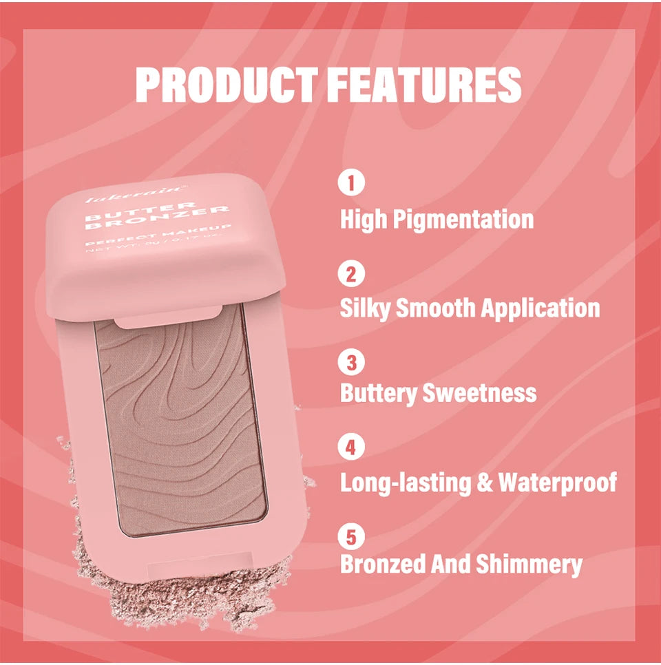 Professional Makeup Powder Blush 12HR Wear Vegan Formula Blusher Makeup Blush in Bar Cosmetics Palette Powder Pink Cream Face Beauty World Shop