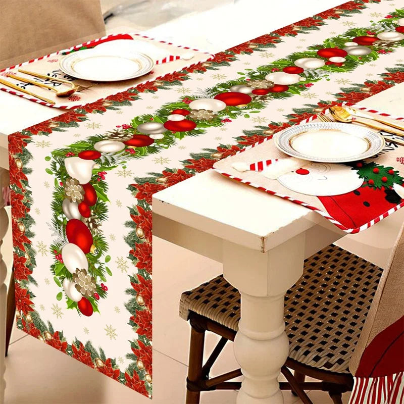 Christmas Table Runner Merry Christmas Decoration For Home Xmas Table Decor 2025 Navidad Notal Noel Ornament Happy New Year 2026 Beauty World Shop