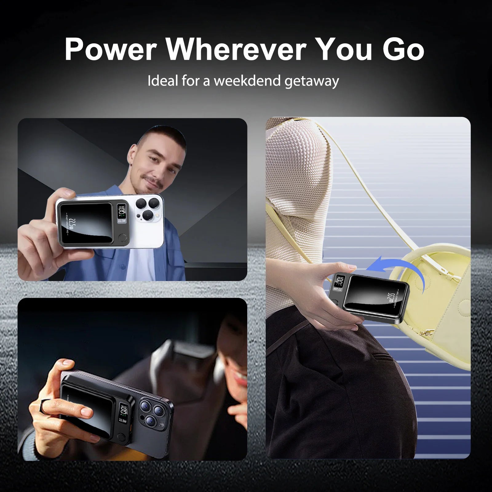 Magnetic Power Bank Wireless 10000Ah Portable 22.5W Fast Charging LED Digital For magsafe For iPhone 17 16 15 Por Max PowerBank Beauty World Shop