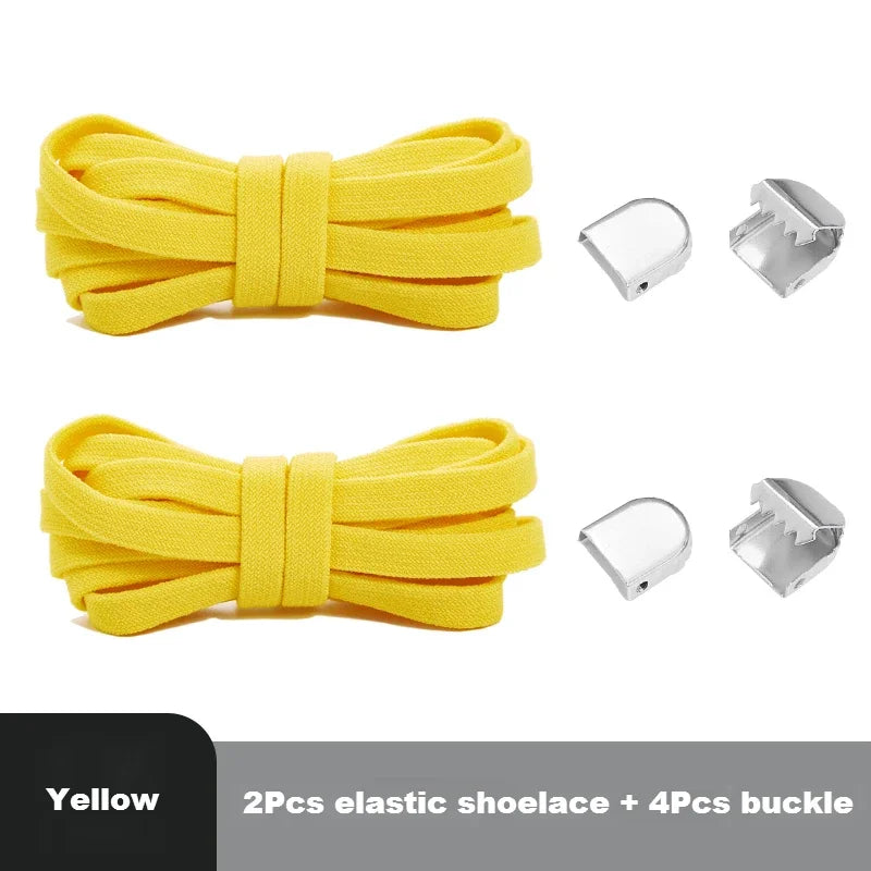 No tie Shoelaces for Shoes 8MM Flat Elastic laces Sneakers Kids Adult Quick Shoelace without ties Shoe Accessories Beauty World Shop