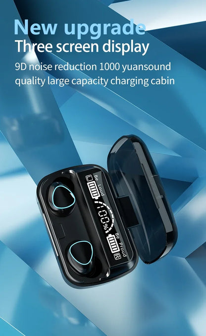 M10 TWS Wireless Headphones: Bluetooth Connection, Charging Box, 9D Stereo, Sports Waterproof Earbuds + Microphone Beauty World Shop