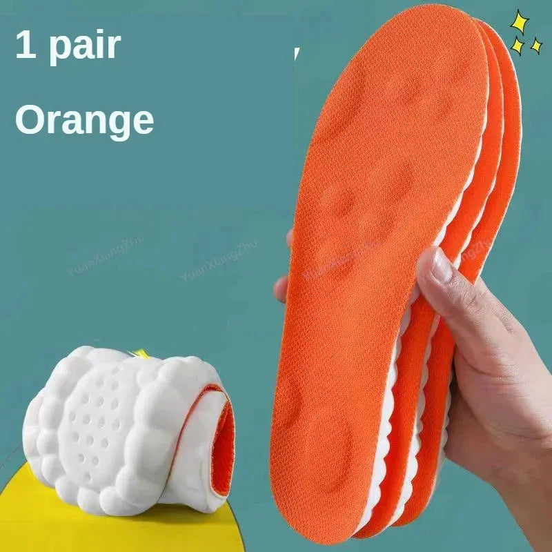 1Pair 4D Soft Shoes Insoles for Feet Plantar Fasciitis Insole Arch Support Orthopedic Inserts Sports Shock Absorption Shoe Pads Beauty Fashion