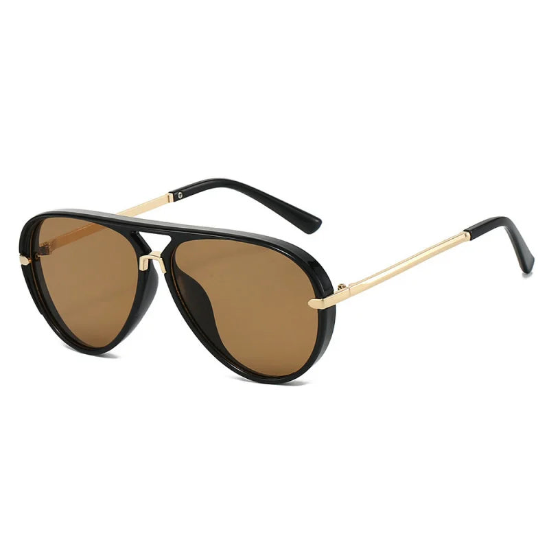 Trendy Oversized Pilot Sunglasses Women Men Vintage Retro Classic Designer Sun Glasses UV400 Protection Fashion Ladies Shades Beauty World Shop