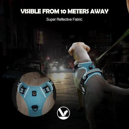 No Pull Dog Harness, Adjustable Soft Padded Pet Vest with Easy Control Handle Beauty World Shop
