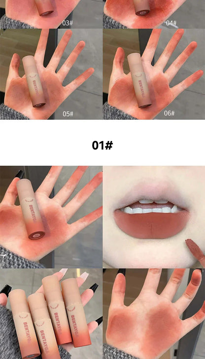 BENTAYGA Autumn Velvet Lip Mud — Matte Finish, Skin-Tone Enhancing Lip Tint, Versatile Nude Makeup, Budget-Friendly for Students Beauty Trend Shop