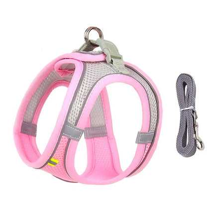Puppy Harness Set Dog Accessories Adjustable Puppy and Cat Harness Vest French Bulldog Chihuahua Small Dog Collar Pet Leash Dogs Beauty World Shop