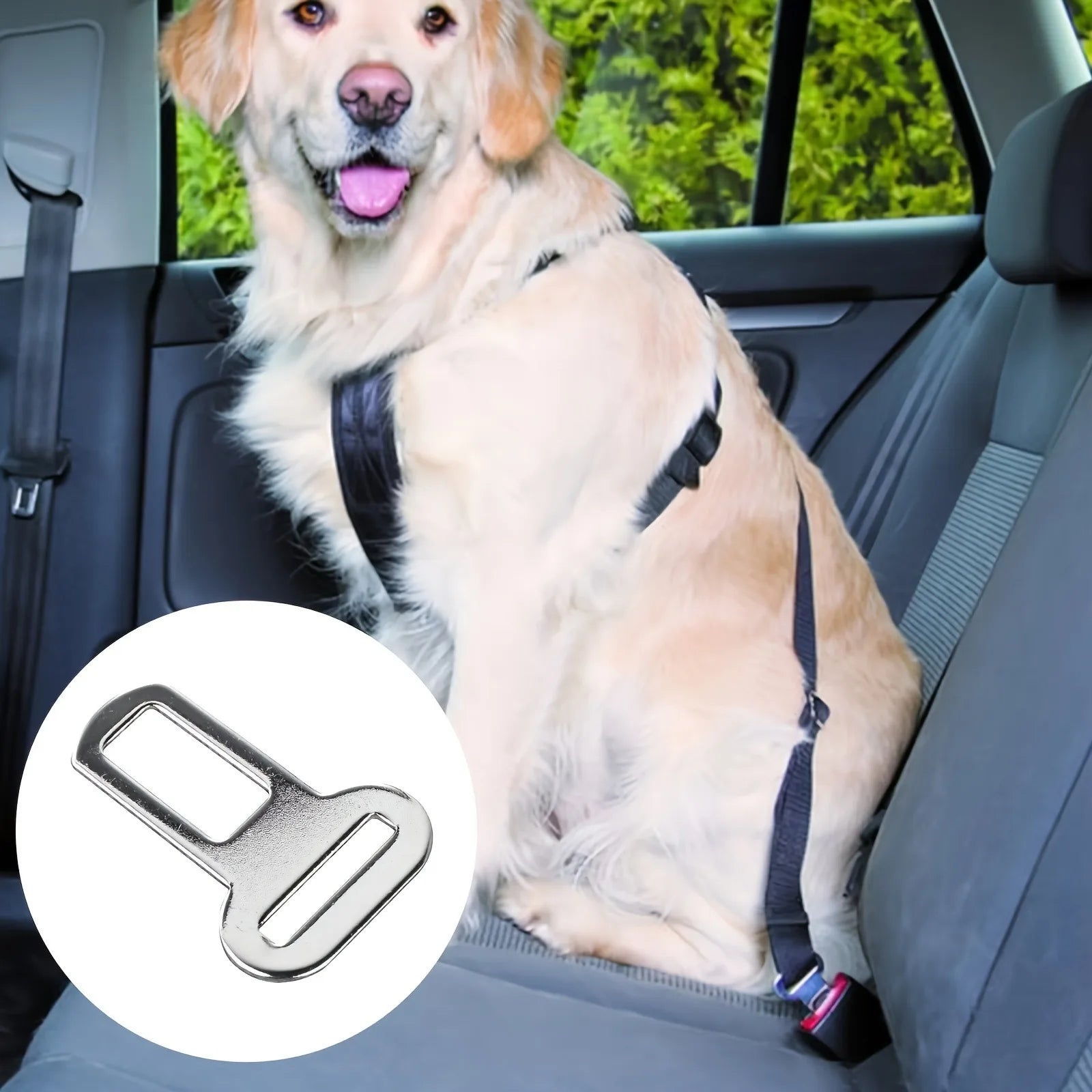 2/4 Pet Seat Belt Adapters - Car Metal Clips for Pet Leashes, Compatible with Truck & Car Seats Beauty World Shop