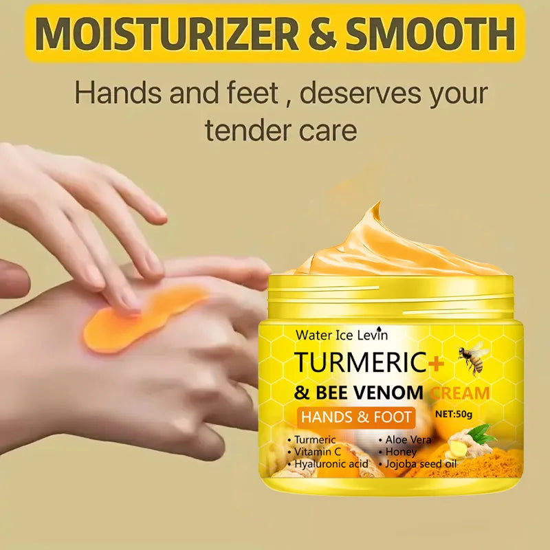 Turmeric Bee Venom Anti-Drying Crack Foot Cream Hand Cracked Repair Skin Removal Care Cream Dead Feet Hand Skin 50g Beauty World Shop