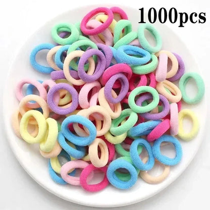 200PCS Women Girls Colorful Nylon Elastic Hair Bands Ponytail Hold Small Hair Tie Rubber Bands Scrunchie Hair Accessories Beauty World Shop