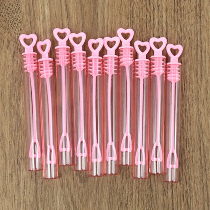 10-50pcs Colorful Bubble Soap Bottle Heart Wand Empty Tube Kids Birthday Party Favors Pinata Filler Toys Wedding Gifts for Guest Beauty World Shop