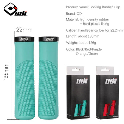 ODI Bicycle Handlebar Grip Lock On Mountain Bike Grip Soft Rubber MTB Cuffs 22.2mm Bicycle Handle Cover Non-slip Bike Handle Beauty World Shop