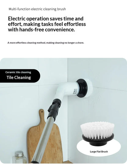 HOMEFISH Cordless Spin Scrubber Electric Cleaning Brush for Bathroom Kitchen Toilet Multipurpose Household Cleaning Tool Beauty World Shop