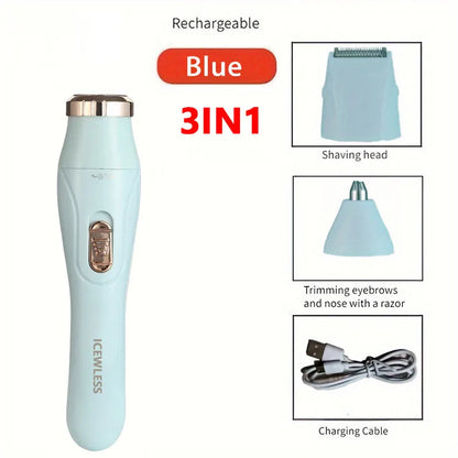 Electric Hair Trimmers for Women Waterproof Razor Painless Private Body Hair Removal Device shaver Bikini Arm Leg Face Shaving Beauty World Shop