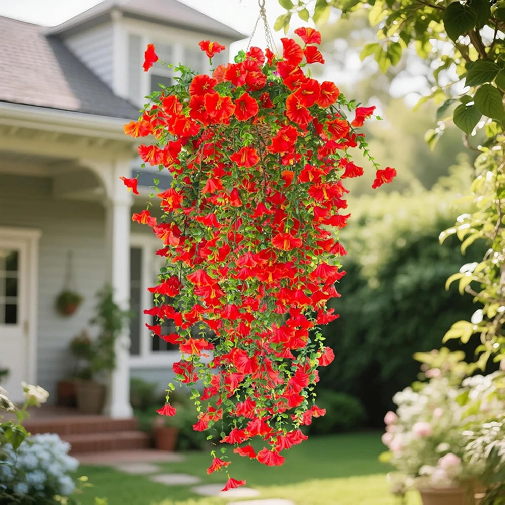 1/2Pcs Artificial Flowers Vine Morning Glory Wedding Bridal Home Room Table Festival Decor Outdoor Yard Garden Arch DIY Gift Box Beauty World Shop