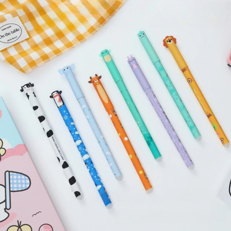 8/16pcs Animal-Shaped Erasable Pens for Journaling, Writing, Office Supplies, Gift Ideas, Office Stationery, Cute Writing Tools Beauty World Shop
