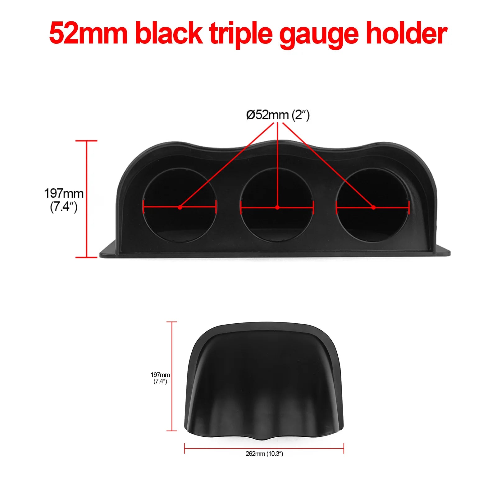 Universal 2INCH Car auto Gauge Holder 52mm manometer support Car Gauge Pod for Left Right Drive Car for 2 Inch 52mm Gauges Beauty World Shop