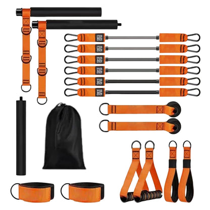 Pilates Bar Kit W/ Resistance Bands Multifunctional Pilates Bar Portable Yoga Pilates Stick Home Gym Strength Training Equipment Beauty World Shop