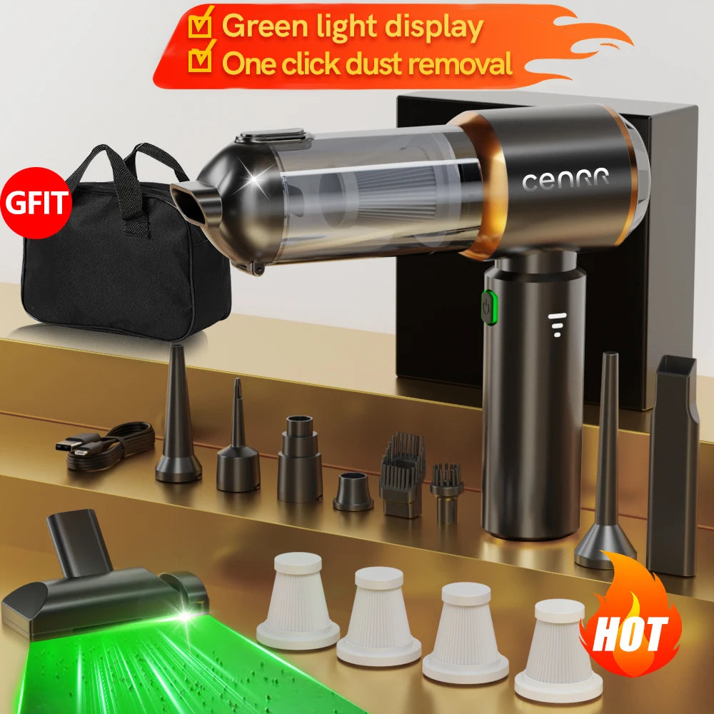 CENRR 998000PA Car Vacuum Cleaner Strong Suction Cordless Wireless Cleaner Handheld Portable Vacuum Cleaner Cleaning Machine Beauty World Shop