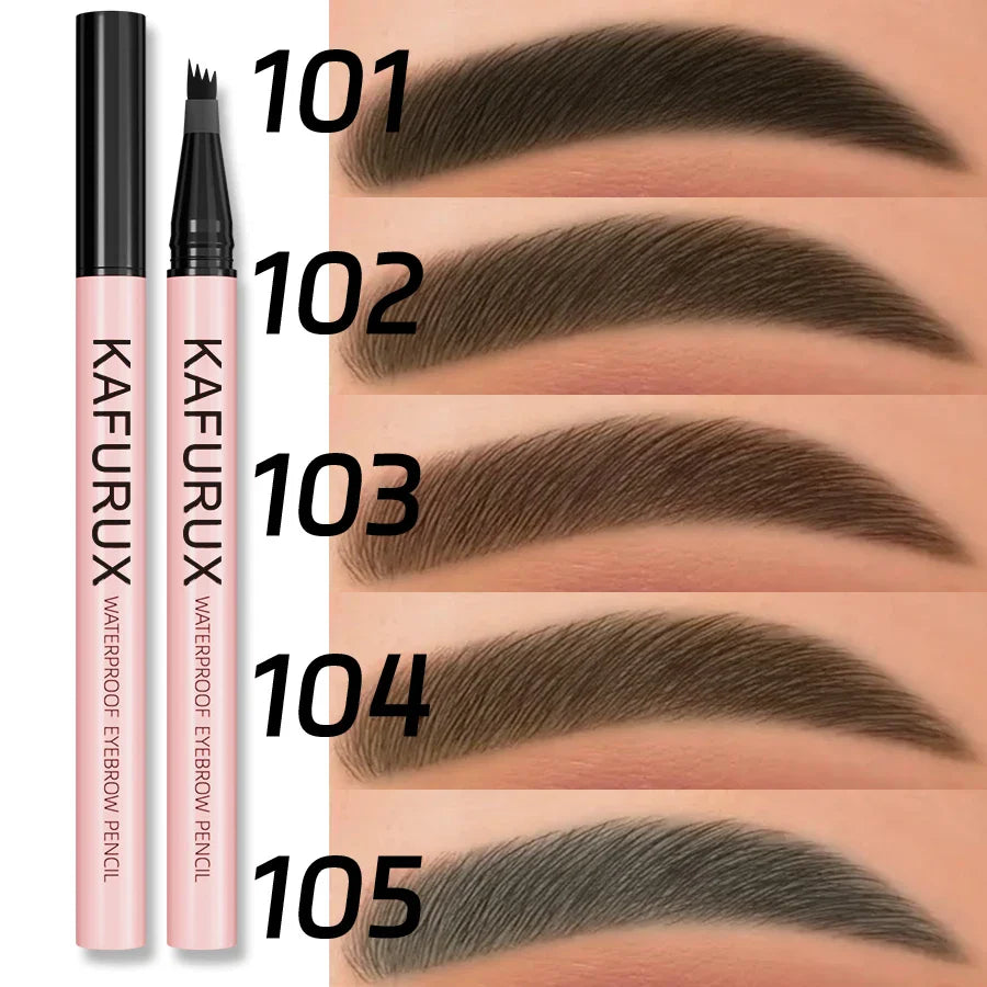 6 Colors 1PC Brown Eyebrow Pen Waterproof 4 Split Tip Black Eyebrows Pencil Liquid Eye Brow Makeup Lasting Cosmetic for Gifts Beauty Trend Shop