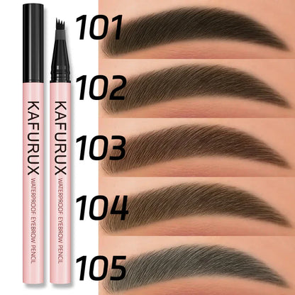 6 Colors 1PC Brown Eyebrow Pen Waterproof 4 Split Tip Black Eyebrows Pencil Liquid Eye Brow Makeup Lasting Cosmetic for Gifts Beauty Trend Shop