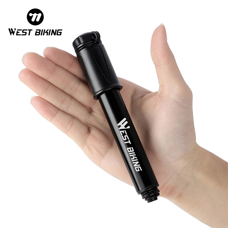 WEST BIKING Mini Bike Pump 100PSI Schrader Presta Valve MTB Road Cycling Pump Aluminum Alloy Bicycle Hand Air Pump Tire Inflator Beauty World Shop