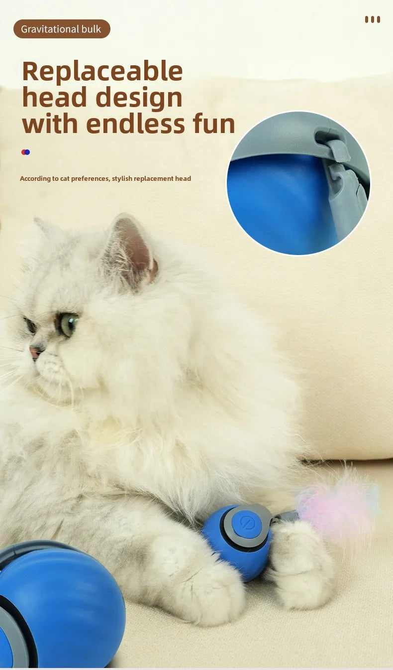 Smart Cats Toy Ball Electric Ball for Cats With Feather Teaser Intelligent Automatic Movement Active Scrolling Pet Toys Supplies Beauty World Shop