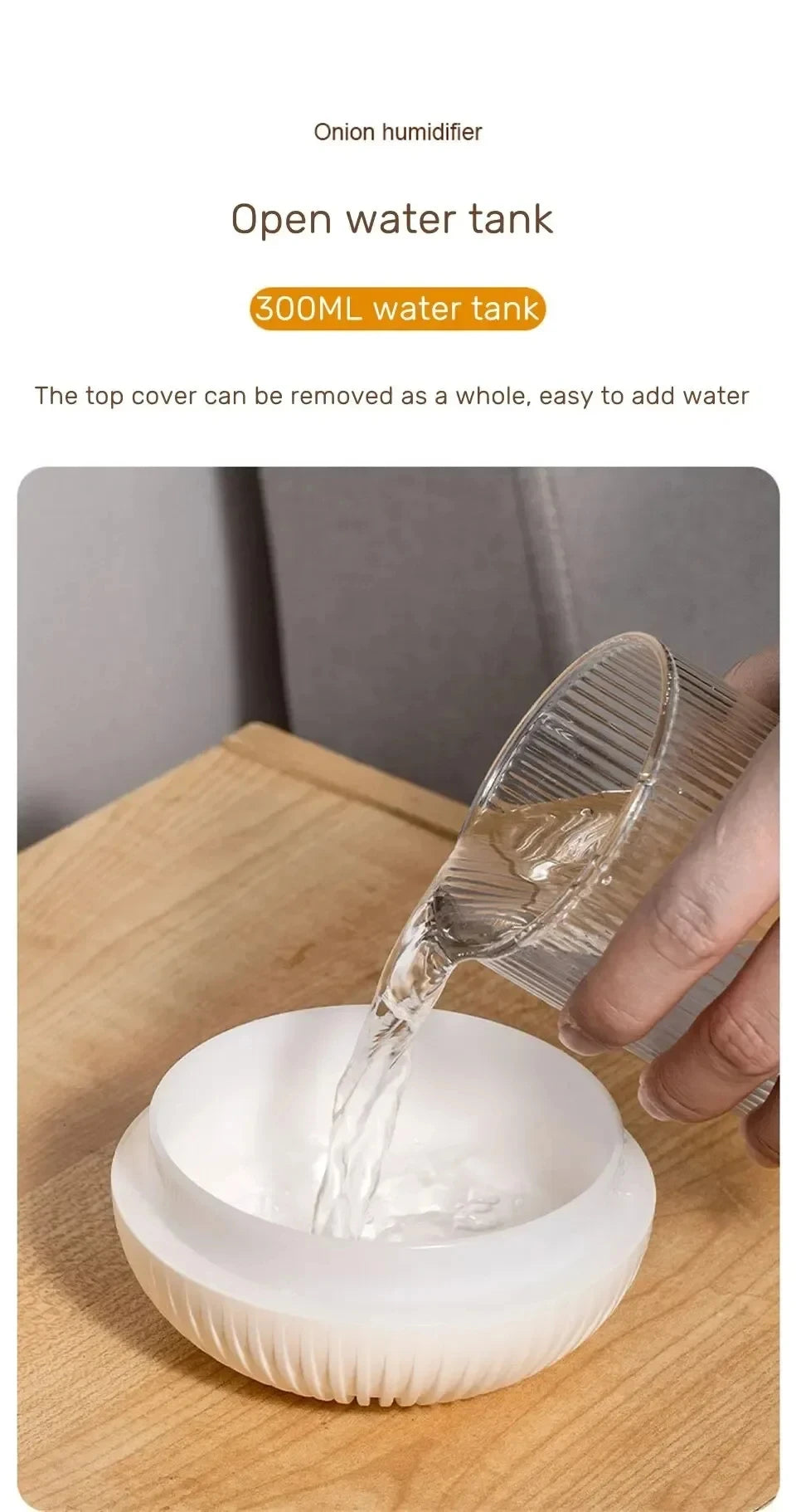 Humidifier Scented  Creative Onion Shape Can Do Night Light Quiet Sleep Desktop Office Air Conditioning Room Water Supply USB ﻿ Beauty World Shop