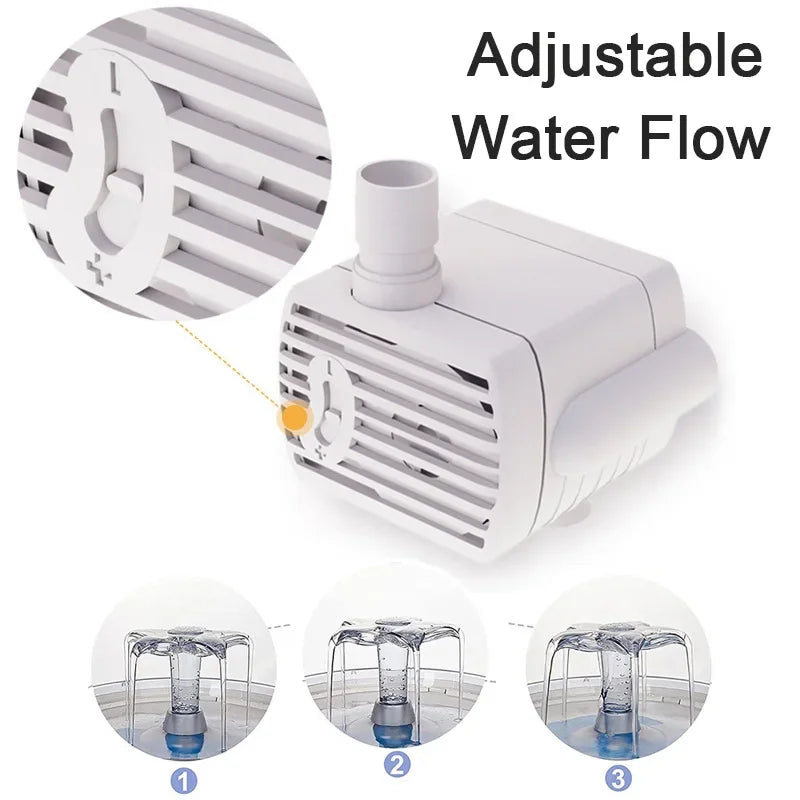 Water Pump Pet Cat Water Dispenser Anti Dry Burning Motor Cat Flower Water Dispenser Water Dispenser Fish Tank Submersible Pump Beauty World Shop