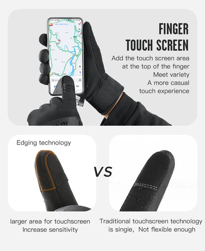 3M Ski Gloves Black Waterproof Winter Warm Cycling Outdoor Sports Running Riding Motorcycle Touch Screen Snowboard Gloves Men Beauty World Shop