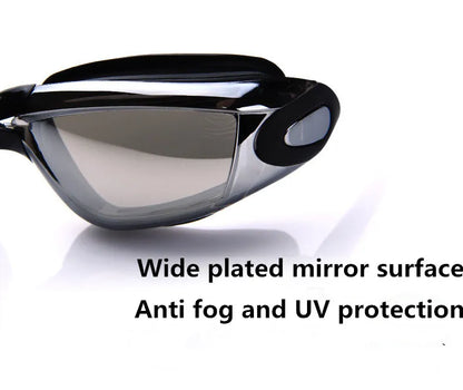 Swimming Goggles Adult Pool Glasses Anti Fog Men Women UV Protection Optical Waterproof Swim Eyewear with Earplugs Beauty World Shop
