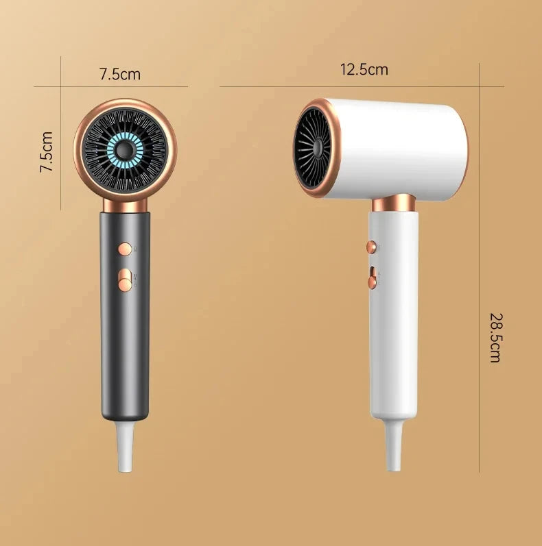 HOMEFISH 2000W Salon Hair Dryer with Hot/Cold Air Brush Negative Ionic Technology 5th Gear Strong Power Hairdryer without Comb Beauty World Shop