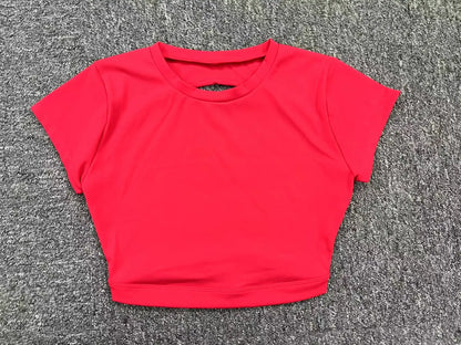 Hearuisavy Sports Shirts Breathable Workout Tops Fitness Sportswear Female Backless Yoga Clothing Sport Crop Tops Women Gym Top Beauty World Shop
