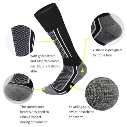 1 Pair Winter Warm Thickening Ski Stockings Hiking Socks For Women Men Children Anti-Cold Outdoor High Sports Stockings Beauty World Shop