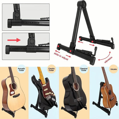 Miwayer Guitar Stand Folding A Frame Floor Universal ABS for Acoustic Classical Electric Bass Guitars Banjo Ukulele Portable Beauty World Shop