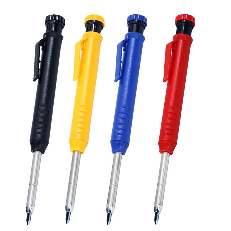 Solid Carpenter Pencil Set Deep Hole Marking Tool Pen Built In Pencil Sharpener Carpenter Lead Core Automatic Pencil Drawing Pen Beauty World Shop