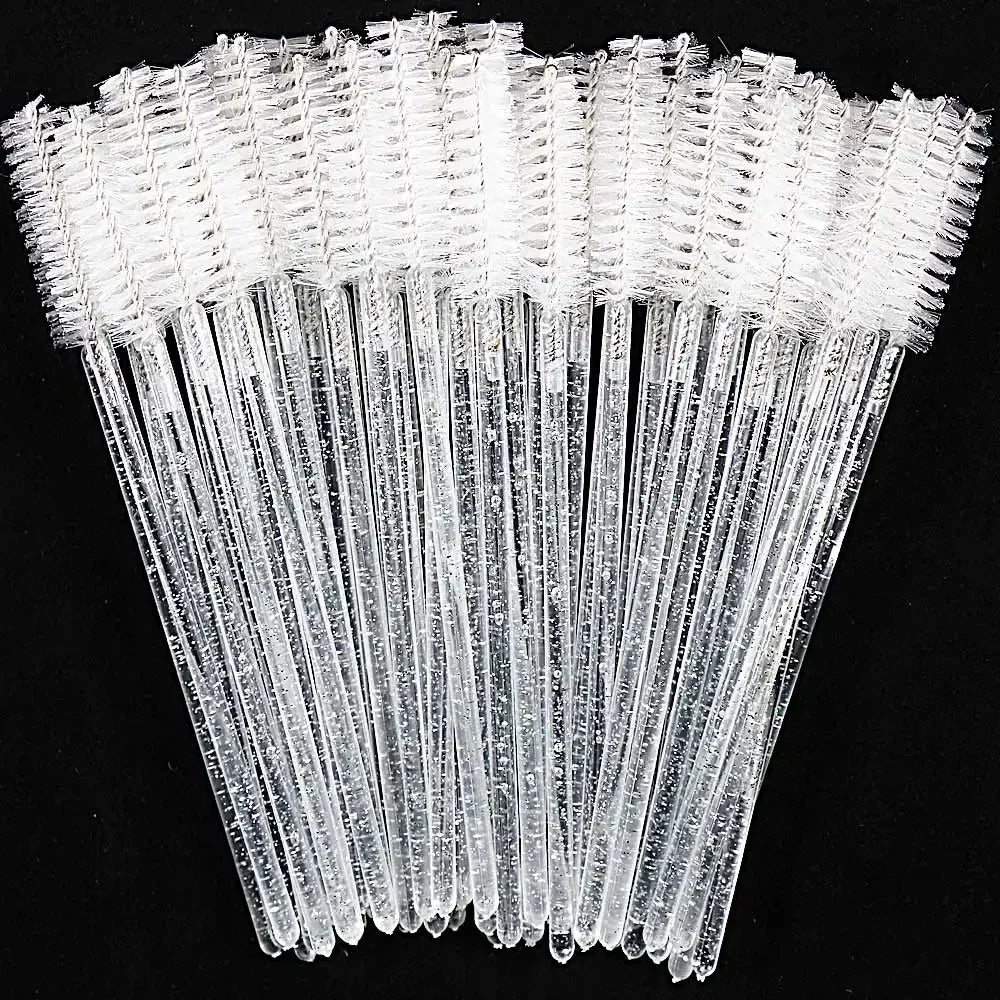 Disposable Crystal Eyelashes Brush Comb 50Pcs Eye Lashes Extension Mascara Wands Makeup Professional Makeup Beauty Tool Beauty World Shop
