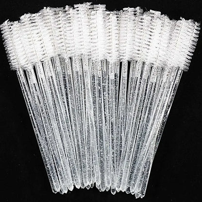 Disposable Crystal Eyelashes Brush Comb 50Pcs Eye Lashes Extension Mascara Wands Makeup Professional Makeup Beauty Tool Beauty World Shop