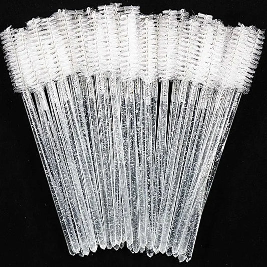 Disposable Crystal Eyelashes Brush Comb 50Pcs Eye Lashes Extension Mascara Wands Makeup Professional Makeup Beauty Tool Beauty World Shop