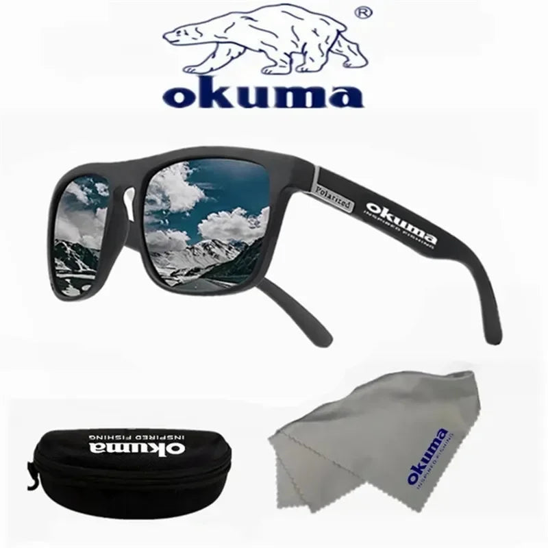 Okuma Polarized Sunglasses UV400 for Men and Women Outdoor Hunting, Fishing, Driving Bicycles, Sunglasses Optional Box Beauty World Shop