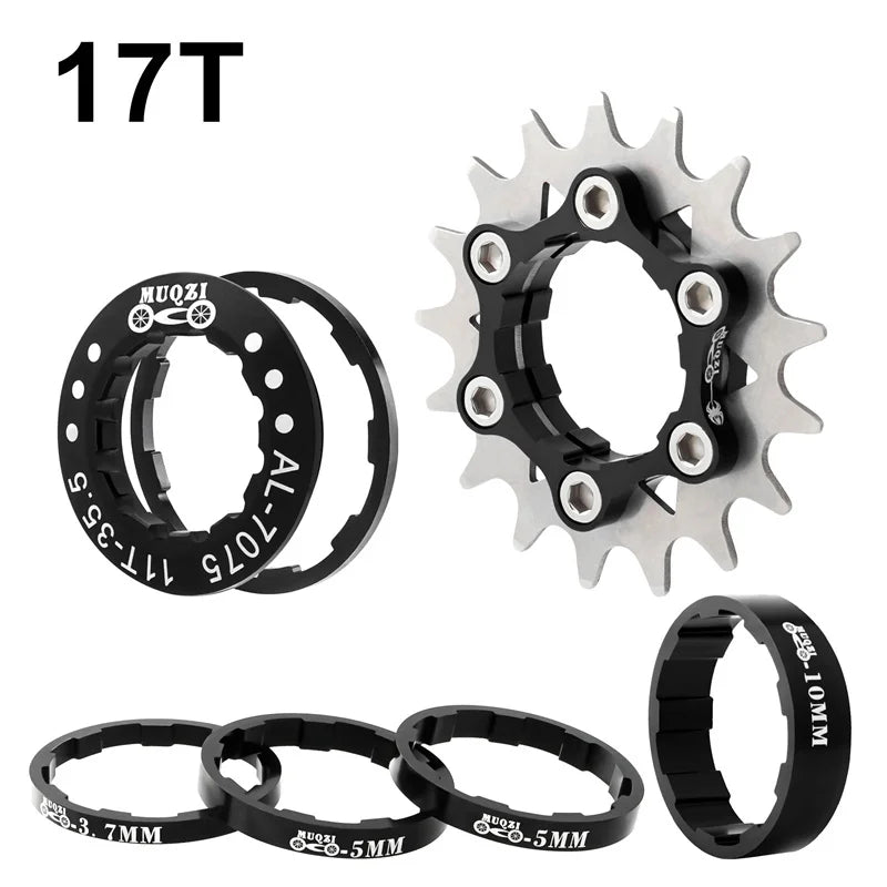 MUQZI Single Speed Cassette Cog 12T 13T 14T 15T 16T 17T 18T 19T 20T 21T 22T Bike Cassette Conversion Kit Beauty World Shop
