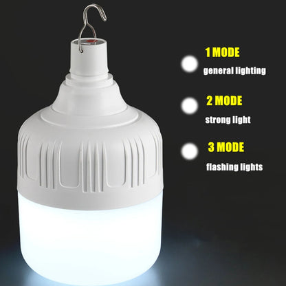 1-8pcs Portable Outdoor Camping Lights USB Rechargeable lamp LED Emergency Bulb Hook High Power Tents Lantern Night Lights Bulb Beauty World Shop