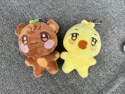 10CM Pop-up Store Doll Keychain ANITEEZ Cartoon Cute Plush Pendant Keyring Bag Accessories Kpop Yunho Yeosang Fans Gifts Beauty World Shop
